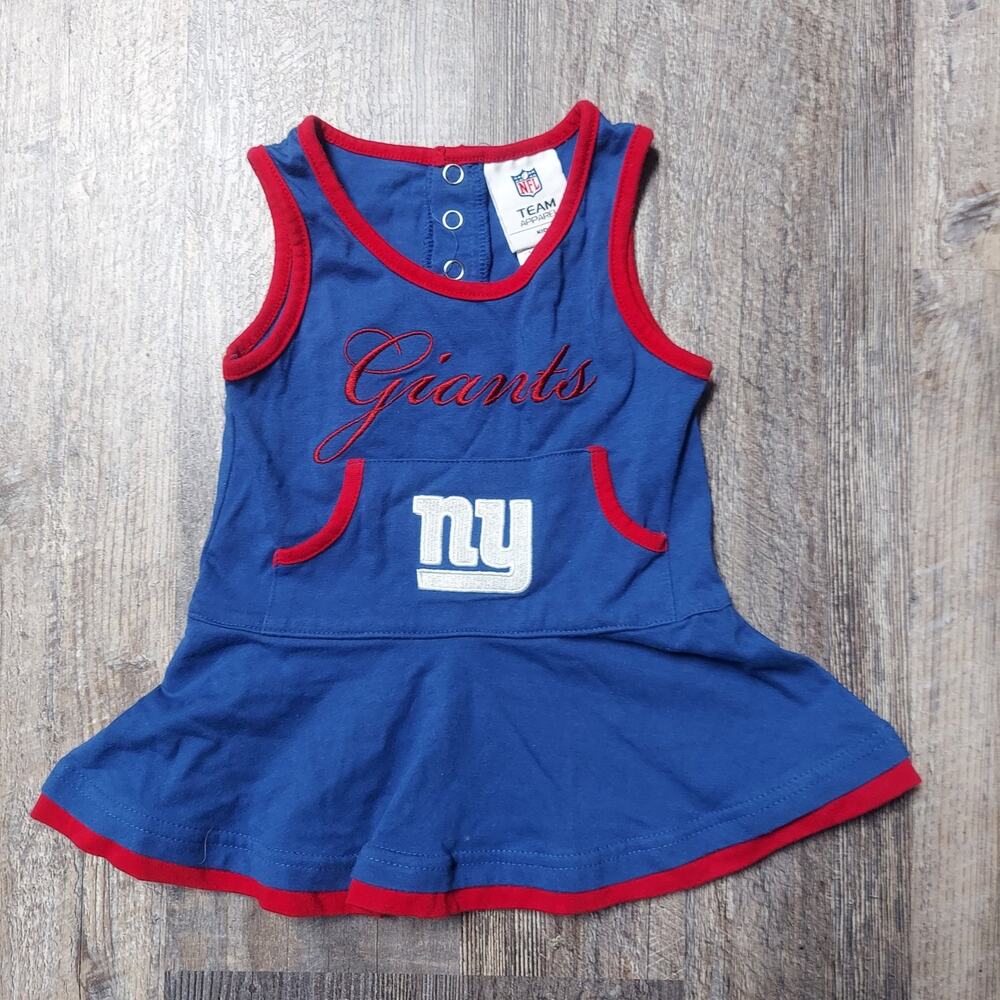 NFL New York Giants Baby Girls Cheerleader Dress 12 Months Blue Red